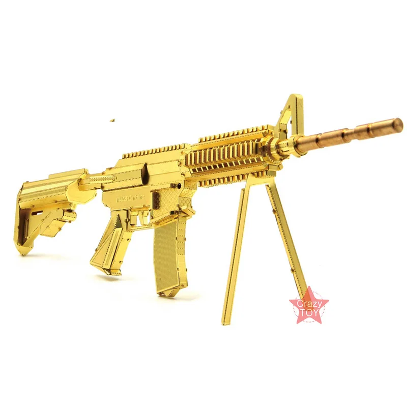 3D métal Nano Puzzle 21 CM M4A8 carabine pistolet arme modèle G001 bricolage 3D Laser coupe Puzzle jouets