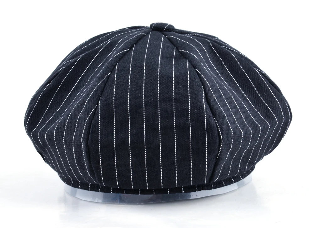 Autumn and winter newsboy caps womens fashion plaid casual hat octagonal cap cotton and linen mixing beret hats for women