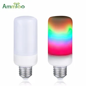

AmmToo Colorful Led Flame Fire Effect Light E27 E26 E14 E12 B22 Lamp Led Creative Flickering Emulation Atmosphere Lamp 110/220V