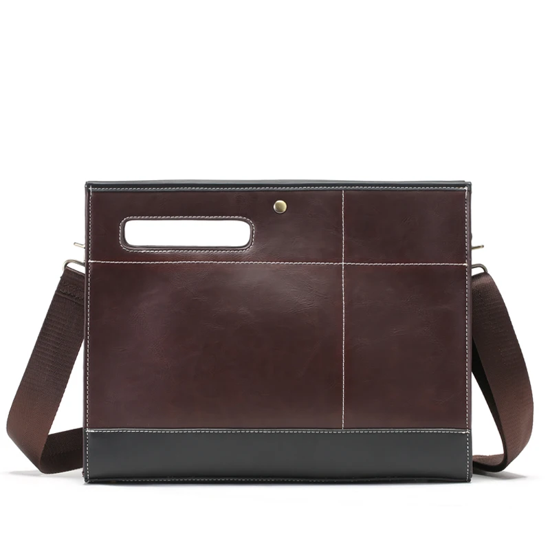 

Original design large PU leather men's handbag personality big clutch bag new shoulder bag IPAD bag handbag clutch with strap