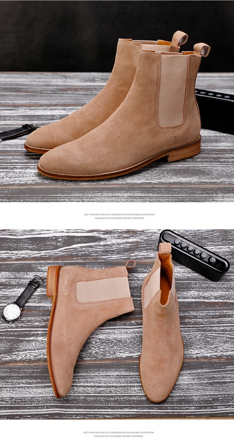 Men's Boots Casual Men Shoes Winter Mid-Calf Chelsea Boots Men Boot Genuine Leather Ankle Autumn Men Winter Boots Big Size 45-48 (3)