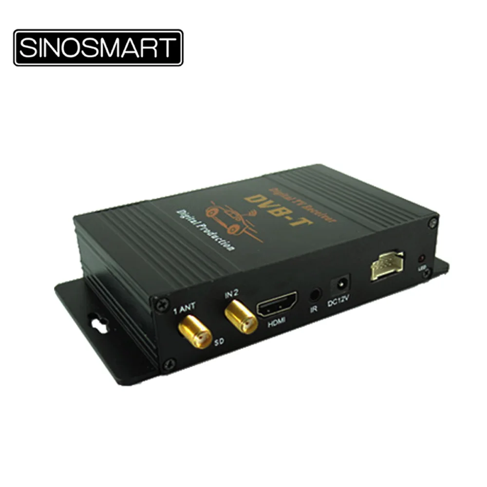 

New Arrival Car Digital TV Box external DVB-T MPEG-4 DVB-T receiver with dual tuners super strong signal for Middle East
