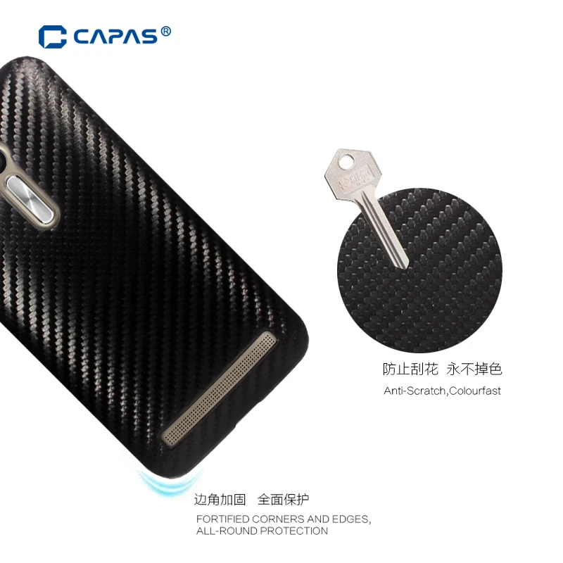 Оригинальные capas 3D чехол для ASUS Zenfone 2 ZE551ML ZE550ML 5 из углеродного волокна Защитный
