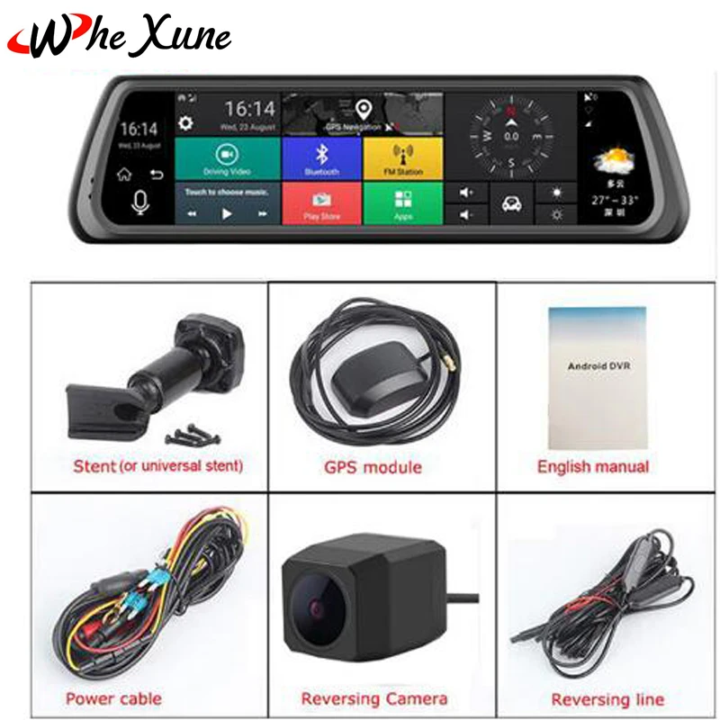 WHEXUNE 4G 10 дюймов Android 5 1 сенсорный IPS специальная автомобильная DVR камера зеркало