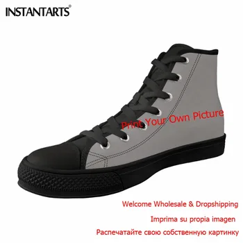 

INSTANTARTS Women Vulcanized Shoes High Top 3D Printing Comfortable Casual Stylish Classic High School Student Canvas Shoes Boys