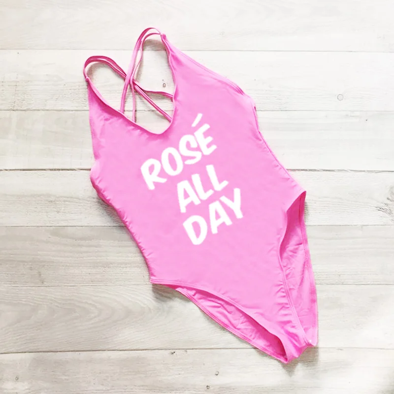 

Sexy Women Swimwear One Piece Swimsuit 2019 High Cut ROSE ALL DAY Bathing Suit Beachwear Bodysuit Jumpsuit Monokini trikini mayo