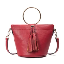 Nueva Moda de Lujo Diseñador de la Marca Bolsos de Las Mujeres Bucket Patrón Sólido Bolsos de Mano de Cuero Grandes Bolsas de Hombro Para Las Mujeres Bolsos de Las Señoras