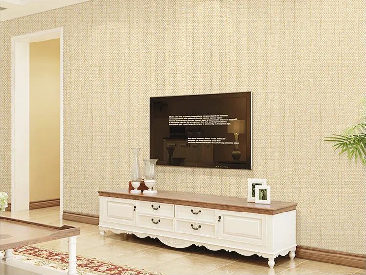 Modern simple living room wallpaper wave point plain dark solid color