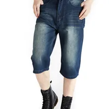 3/4 шорты мужские джинсовые шорты Для мужчин Винтаж уличная мода Марка NEW Fashion Hi Street джинсовые шорты мужские Мешковатые Свободные мужские бермуды большие Размеры 46 44