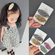 2 шт. заколки для волос для девочек звезды блестки пайетки сладкие заколки шпильки Бобби украшение для волос аксессуары Головные уборы парикмахерские Прямая поставка