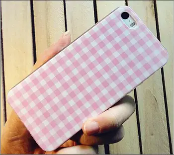 

New Simple Plaid Grid Style Transparent Slim Soft Phone Case Back Cover For iPhone 5 5s SE 6 6S 6 plus 6s plus