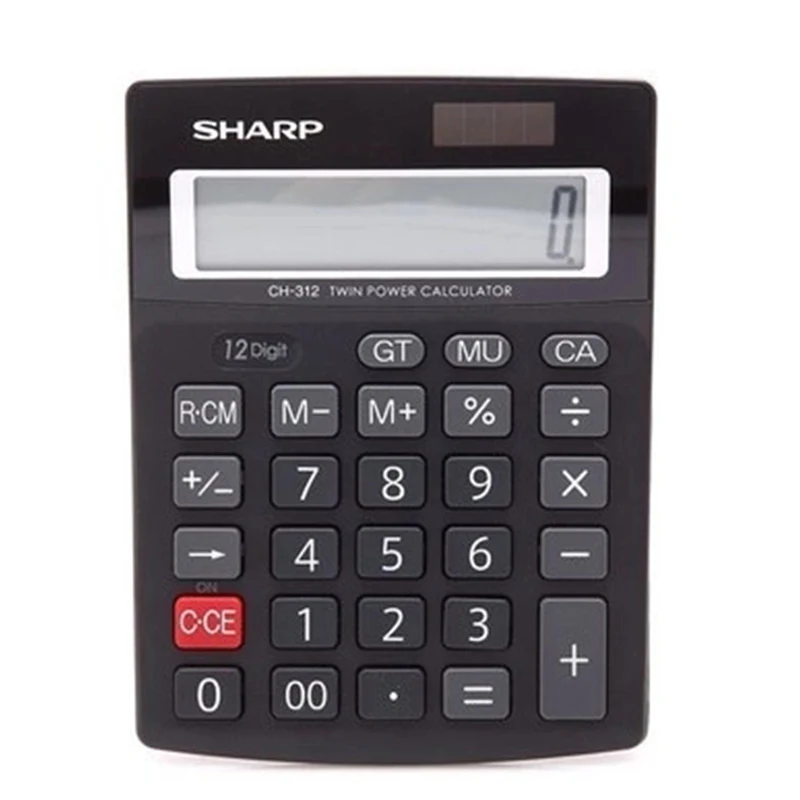 Sharp Солнечный компьютерный CH-312 маленький офис учета бизнес-калькулятор