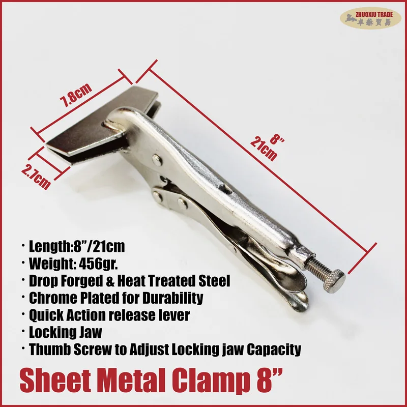 New 8/" Sheet Metal Welding Clamp Pliers Quick-Action Release