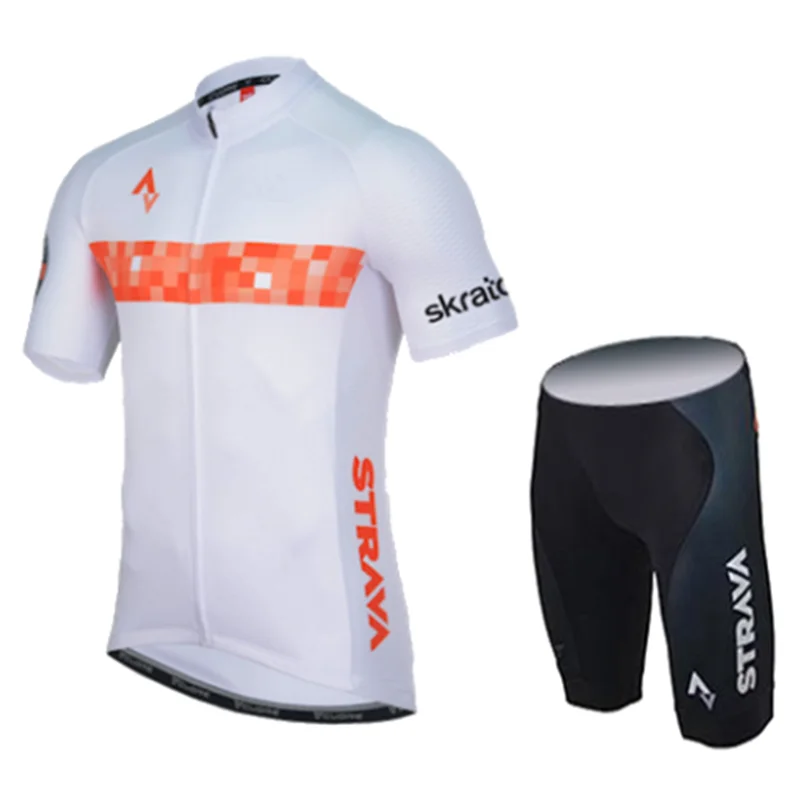 Одежда STRAVA для велоспорта, комплекты для велоспорта, одежда для велоспорта/дышащая мужская одежда для велоспорта, весна-лето, комплекты из майки с коротким рукавом для велоспорта - Цвет: 9