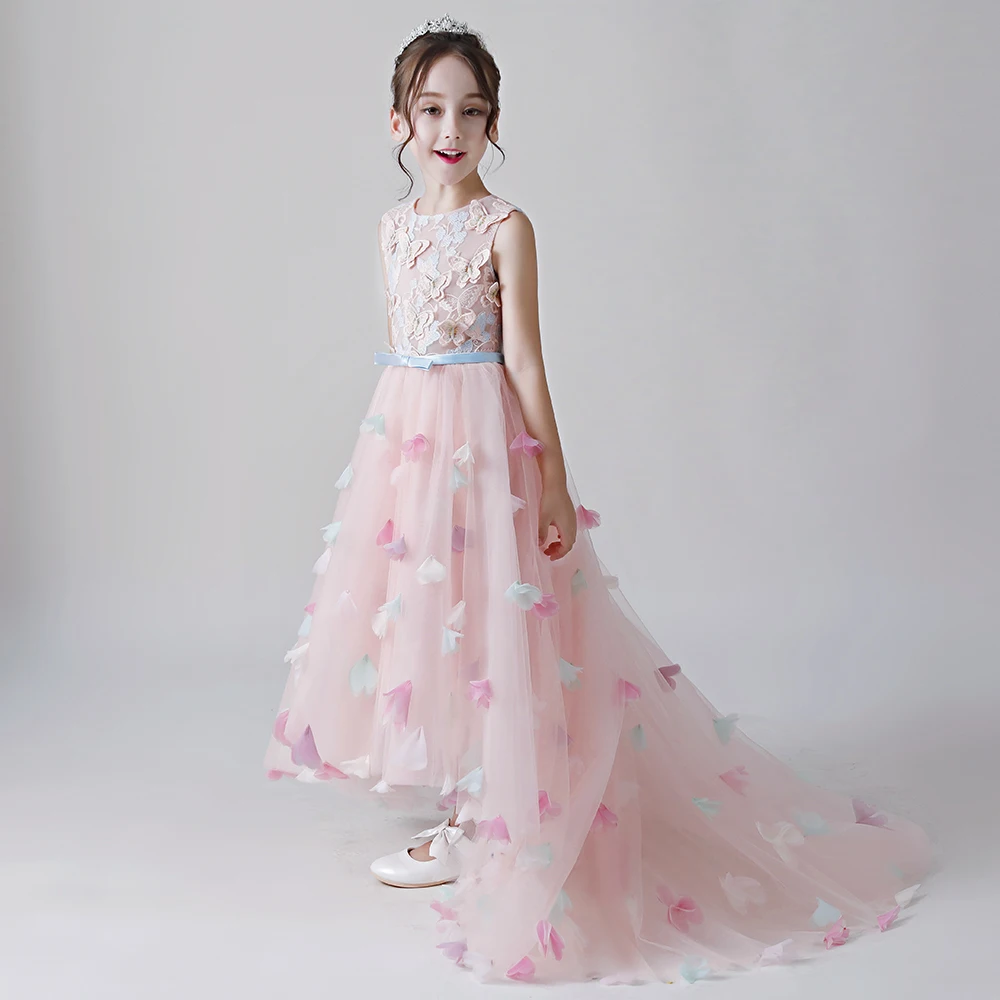 Butterfly Flower Girl Dresses Pageant Evening Gowns 2018 Long Dress