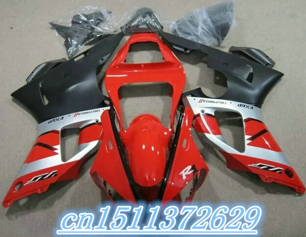 

Dor- red silver black Fairing for YZF R1 00-01 YZF-R1 2000-2001 YZF1000 1000 YZFR1 00 01 2000 2001