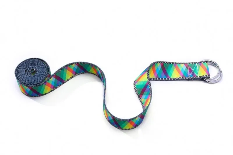 Печатный ремень для йоги эластичный ремень для йоги моющийся растягивающийся ремень d-образное кольцо ремни для йоги ремень для фитнеса многоцветная веревка для коврика для йоги
