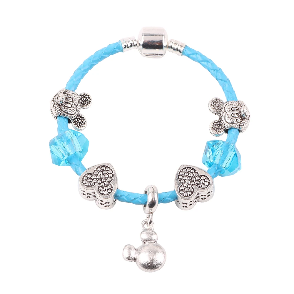 

Small Fresh Sky Blue Mickey Beads Pendant Series DIY Suitable for Women Bracelet High Quality Children's Gift Preferred