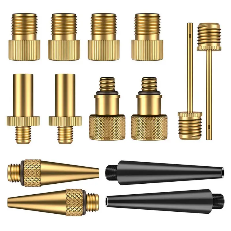 

24pcs Set Cycling Valve Adapters Tire Air Nozzles Pump Inflator Connector Parts