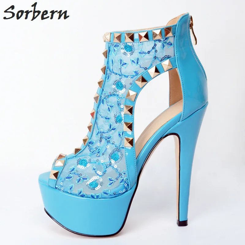 Baby blue stiletto heels Clearance