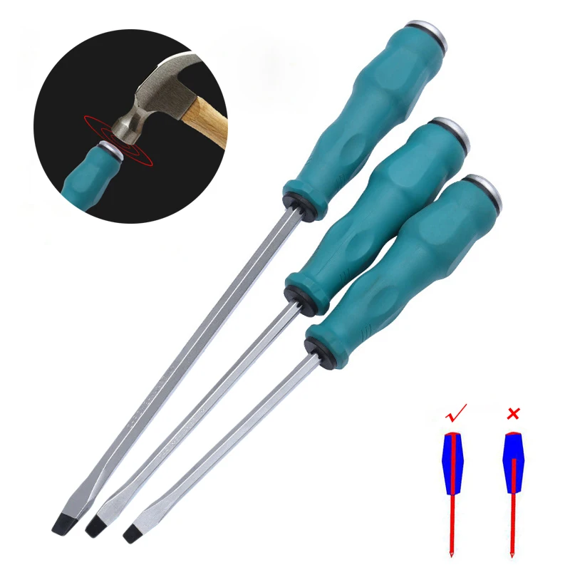 

Jewii 1Pcs Screwdriver Insulated TPR Handle 4in 6in Phillips Slotted Home Appliance Electrician's Repair Tool