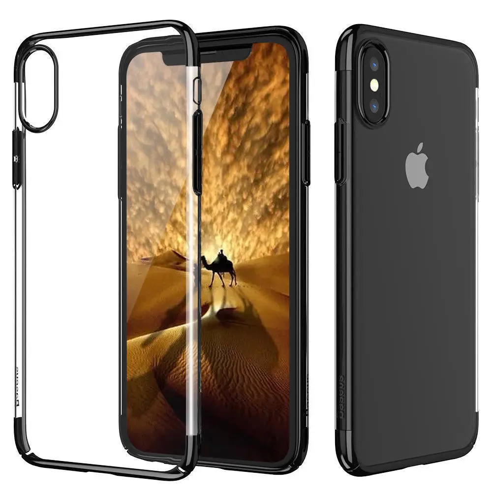 

For Iphone 8 Plus Plating Transparent Case Protect Camea Dirt Resistant Anti Skid TPU Environmental Protection Silicone Cases