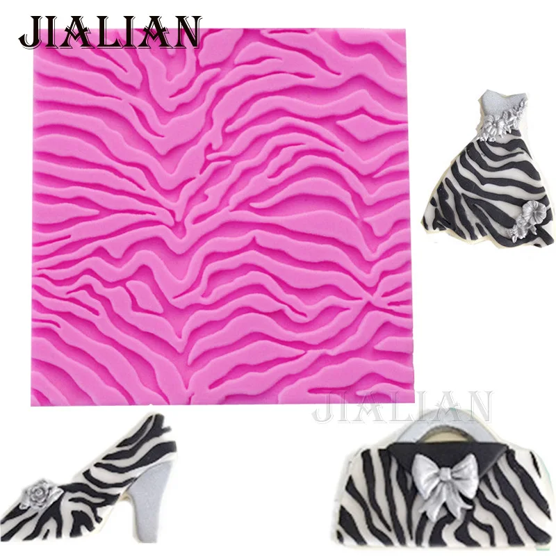 

High quality Border Zebra pattern lace decoration Silicone mould Fondant DIY Cake Decorating Tools baking molds T0898