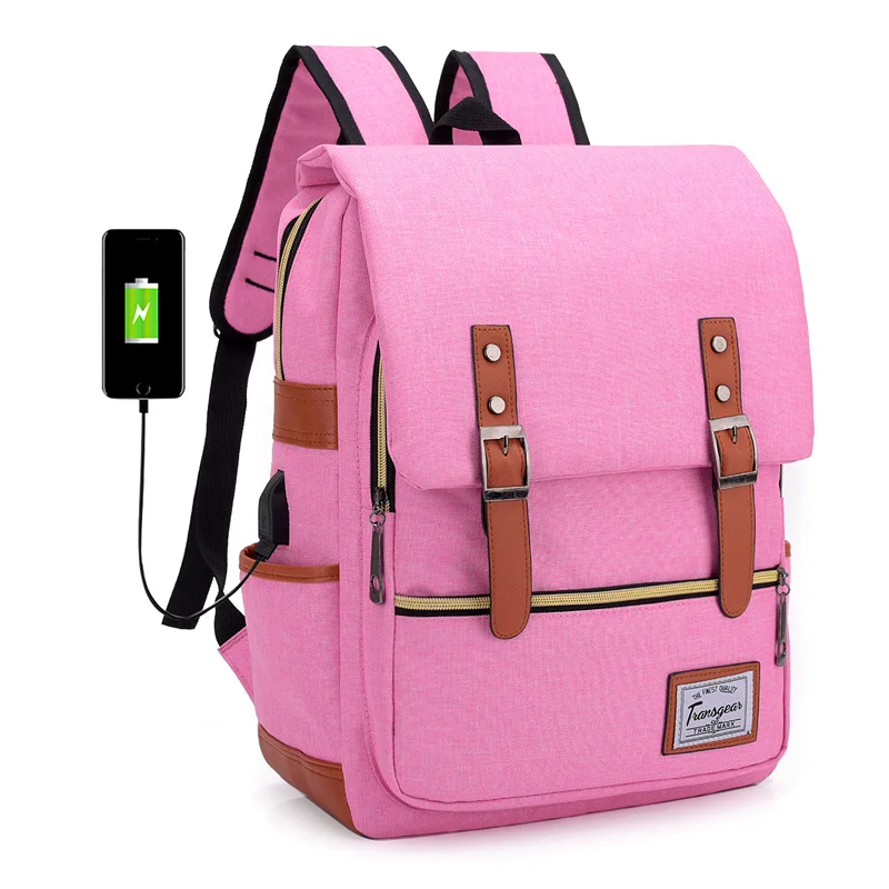 Good Quality Unisex USB Charging Backpacks Women College Students