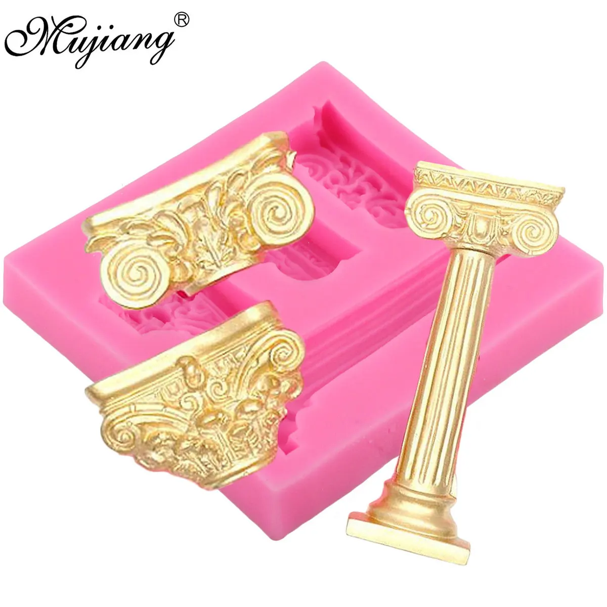 

3 In 1 Greek Roman Pillar Architecture Column Silicone Mould DIY Fondant Cake Decorating Tools Candy Chocolate Gum Paste Moulds