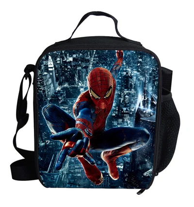 Популярная детская сумка для ланча с человеком-пауком для мальчиков, Детская классная Сумка для пикника с принтом СУПЕРМЕНА для девочек, утепленная сумка для ланча - Цвет: SML29
