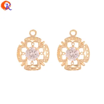 

Cordial Design 30Pcs 15*19MM Jewelry Accessories/CZ Charms/DIY Making/Genuine Gold Plating/Pendant/Hand Made/Earring Findings
