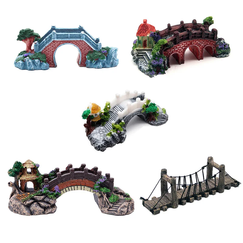 Aquarium Decoration Bridge Ornament For Fish Tank, Chinese Culture Tree
