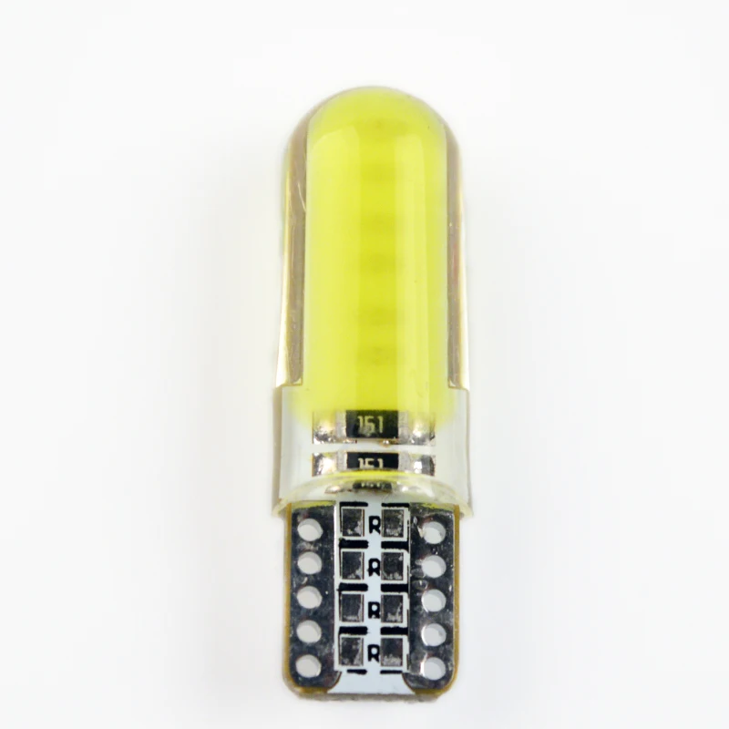 Светодиодный фонарь для автомобиля с бегемотом T10 194 W5W COB силиконовые лампы белый