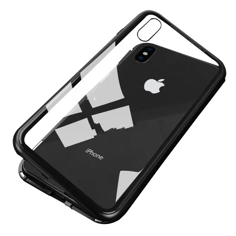 Magnetic Adsorption Clear Phone Case For Xiaomi Mi 8 A2 Full Protective Bumper Pocophone F1 Tempered Glass Cover Capa |