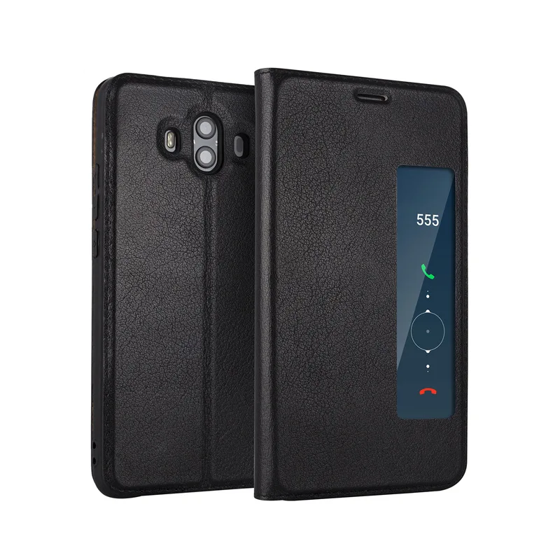 

for Huawei Mate 10 9 Pro Case Genuine Leather Window View Magnet Flip Case for Huawei Mate9 Mate10 9Pro 10Pro Cover Funda Case