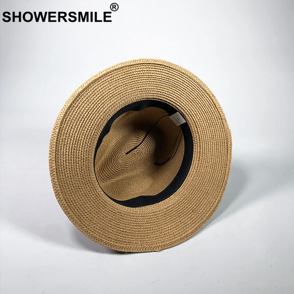 Шляпа SHOWERSMILE винтажная для мужчин и женщин Соломенная Панама в британском ретро