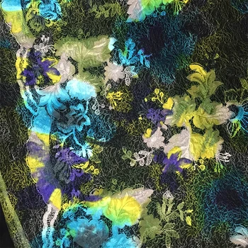 

african lace Fabric Unique ex advanced custom 3D stereo applique embroidery embroidery printing cloth dress fashion fabric