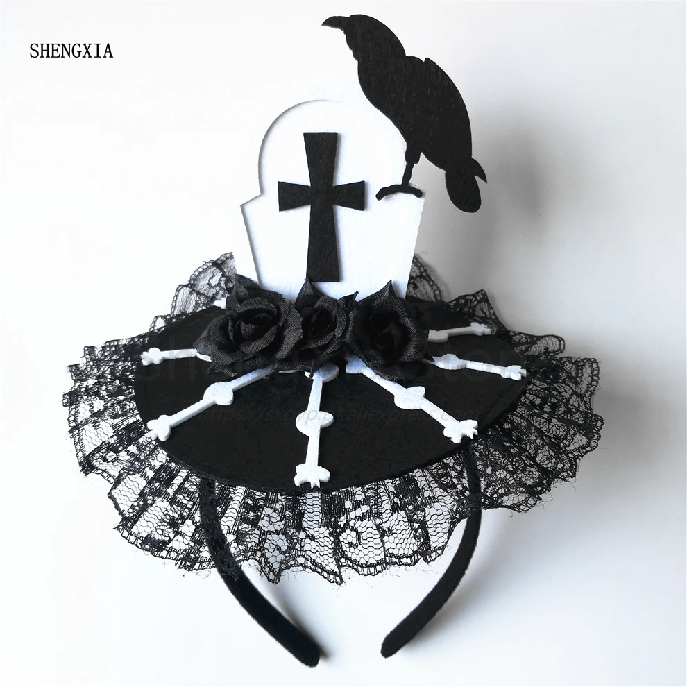 Halloween Headband Ghost Festival Tombstone Atmosphere Headwear Fancy