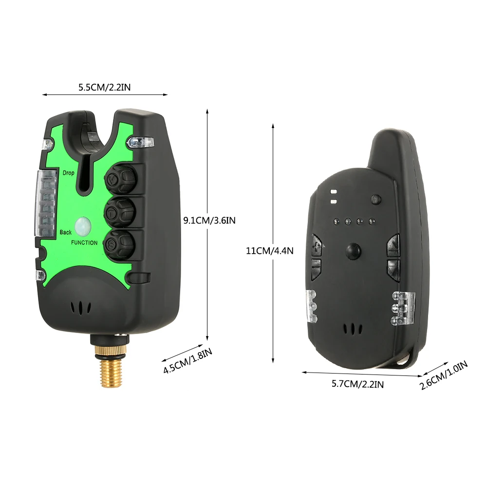 Lixada RGB Беспроводной рыбалка укуса сигнализации набор цифровой светодиодный индикатор сигнала тревоги оповещение колокольчик приемник тон объем чувствительность JY-27B