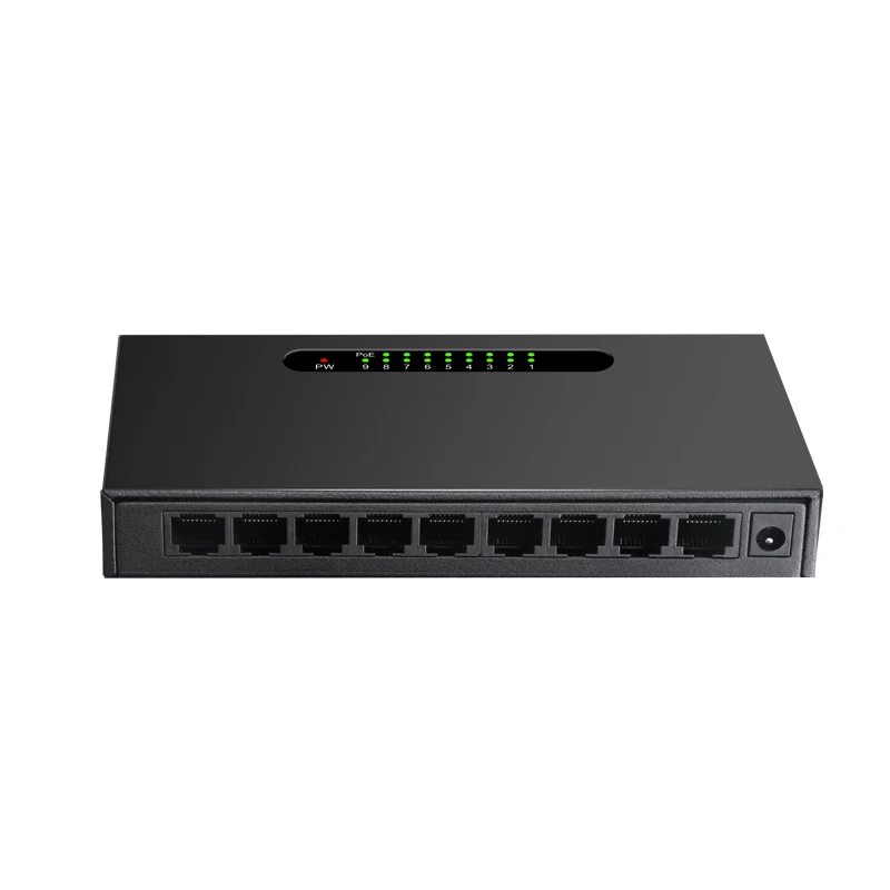 

DIEWU POE switch 10/100Mbps 52V Fast Ethernet Switch with 9 Ports for IP POE CCTV Camera