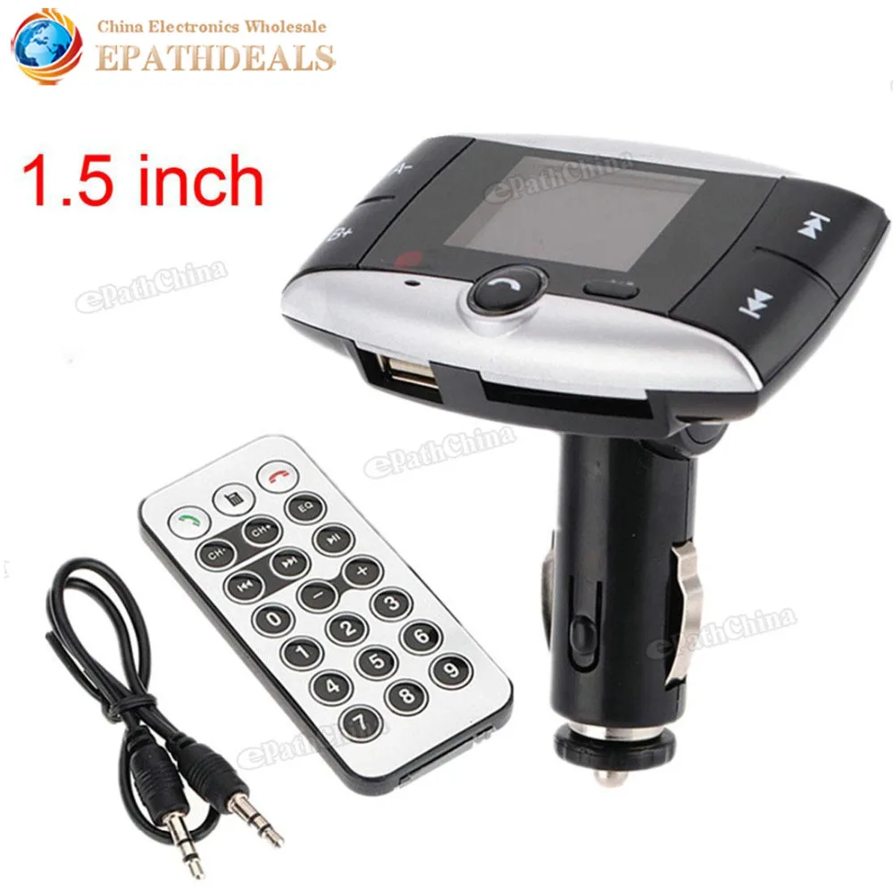 1.5 inch LCD Car Stereo FM Transmitter Auto Music MP3 Player Wireless