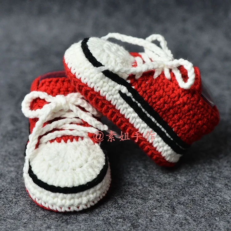 QYFLYXUEHand Made Knitting Wool Crochet Baby Shoes And Socks Sports Baby Shoes