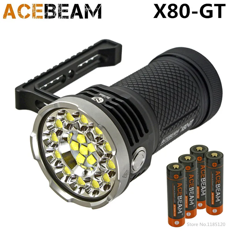 Acebeam X80 GT ручной фонарь 18 * CREE XHP50.2 max 325 00 люмен луч бросок 369 м факел + 4 IMR 18650 3100