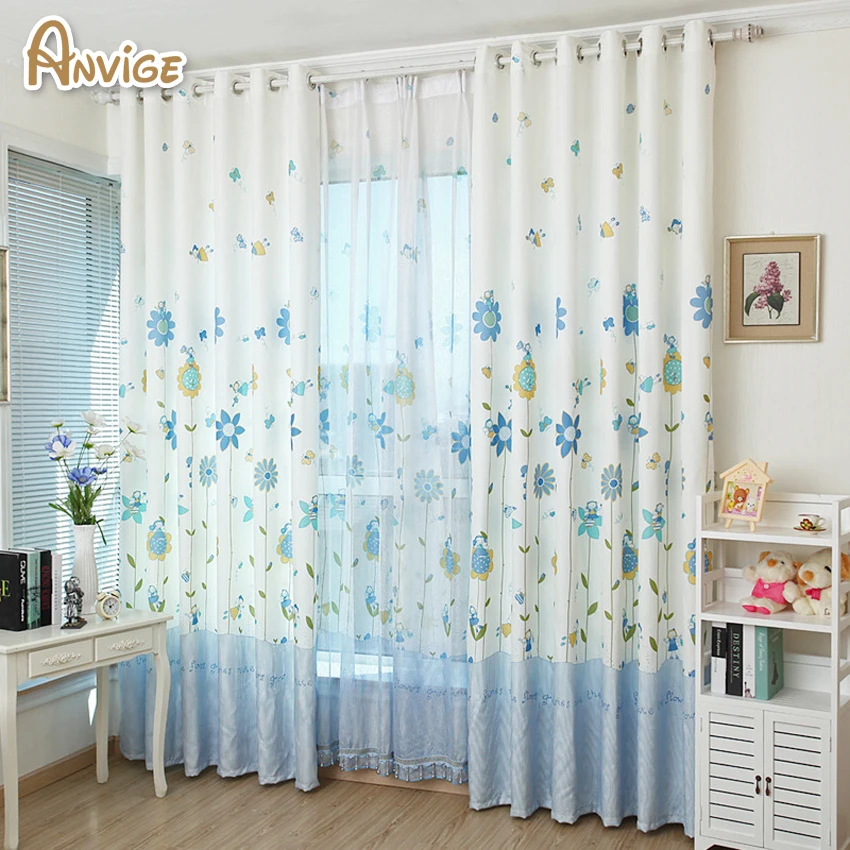 Cartoon Half Curtains For Living Room Window Treatment Cartoon Children