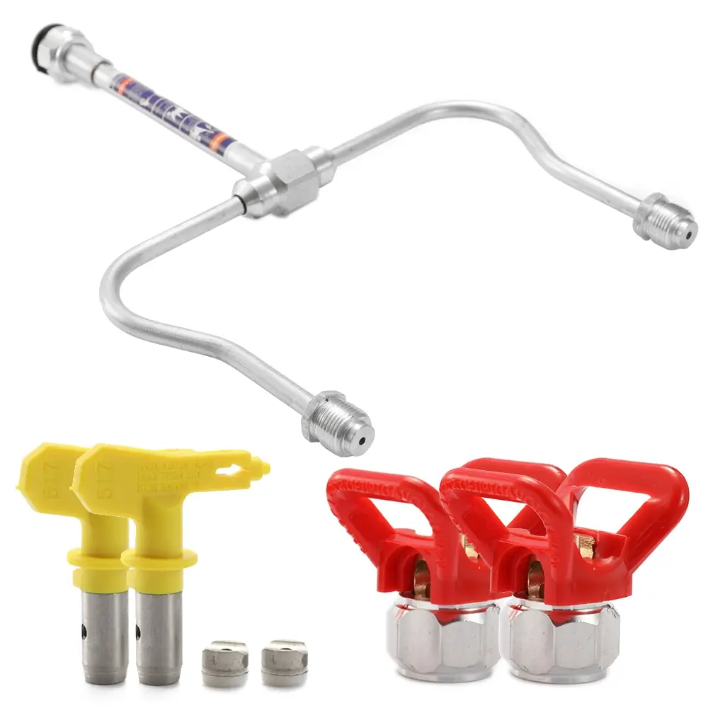 

Airless Spray Machine Accessories Airless Sprayer Airbrush Tool Kit Contains 1 Extension Rod + 2 Nozzles + 2 Nozzle Seat Guards