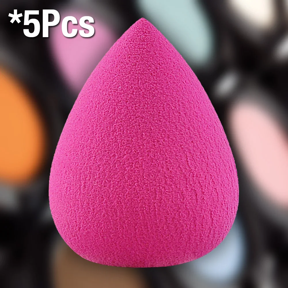  5pcs/lot Face Powder Puff Soft Sponge Beauty Makeup Egg  Mini Sponge Flawless Clean Blender Powder Puff ES1015 