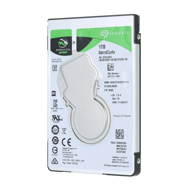 Seagate 1TB Laptop HDD Internal Notebook Hard Disk Drive 7mm 5400RPM
