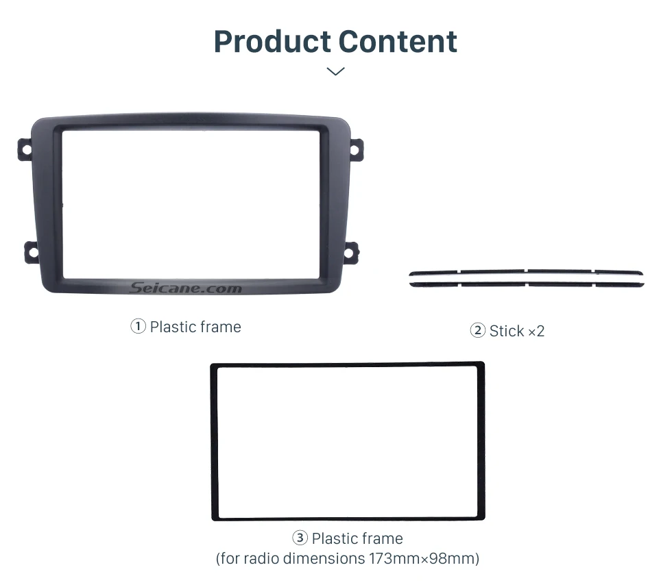 Seicane 2 Din автомобиля радио фасции рамки стерео приборной панели отделка комплект DVD плеер панель для 2002 2003 2004 BENZ C-CLASS(W203