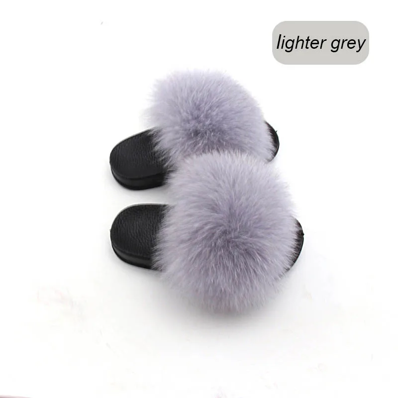 children slippers fox fur (5)