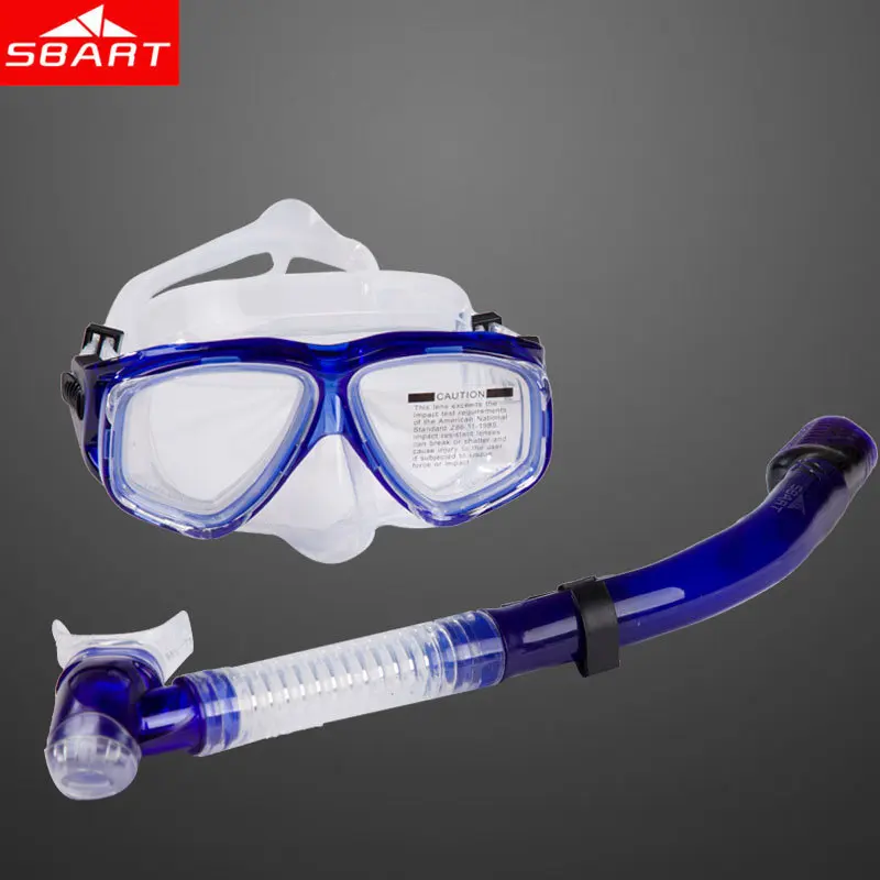 SBART Diving Mask And Snorkel Silicone Goggles Myopia Snorkeling